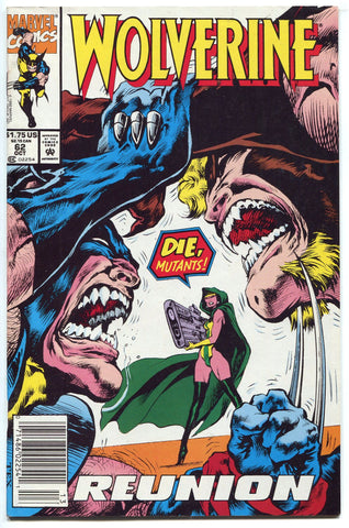 Wolverine #62 VF/NM (Marvel,1992) Sabretooth, Jubilee, and Maverick! "Reunion"
