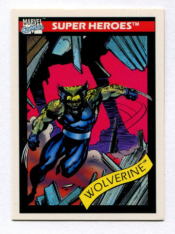 1990 Marvel Universe Series 1 Impel Wolverine as Patch #37 X-Men Card