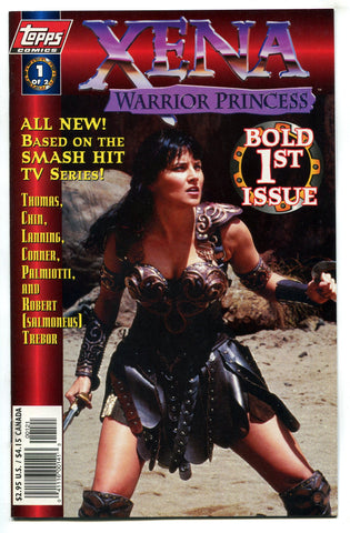 XENA WARRIOR PRINCESS #1 Topps Comics 1997 Lucy Lawless Photo Cover VF
