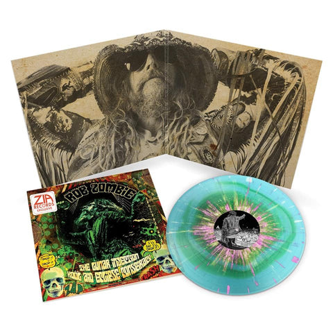 Rob Zombie Lunar Injection Green in Blue w/ Pink & White Splatter Vinyl Zia New